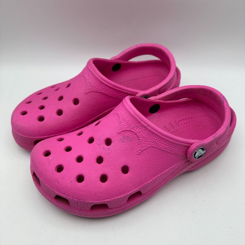 Crocs Classic Casual Clogs Unisex Adults‎ W9/M7 Pink Ankle Strap Slip On